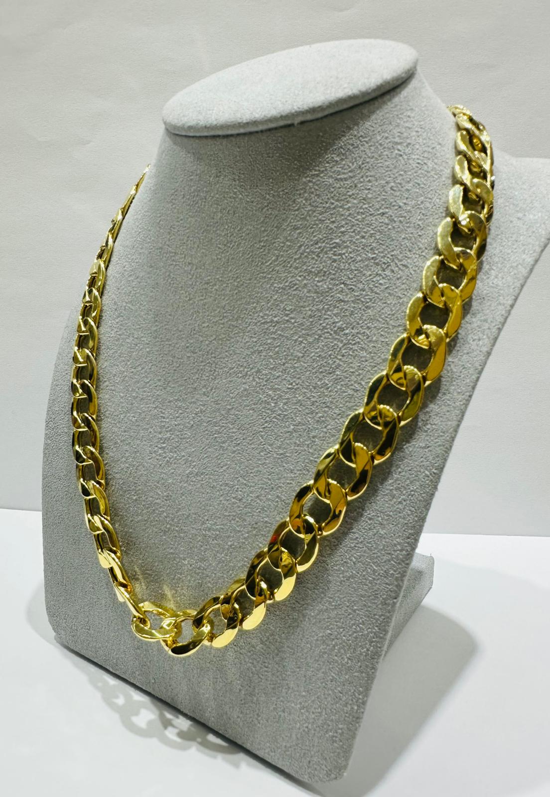 10K GOLD CUBAN LINK CHAIN-  34.2gm    22"     10.05mm