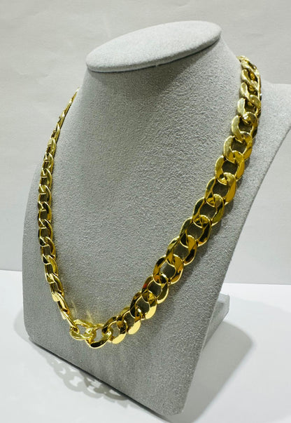 10K GOLD CUBAN LINK CHAIN-  34.2gm    22"     10.05mm