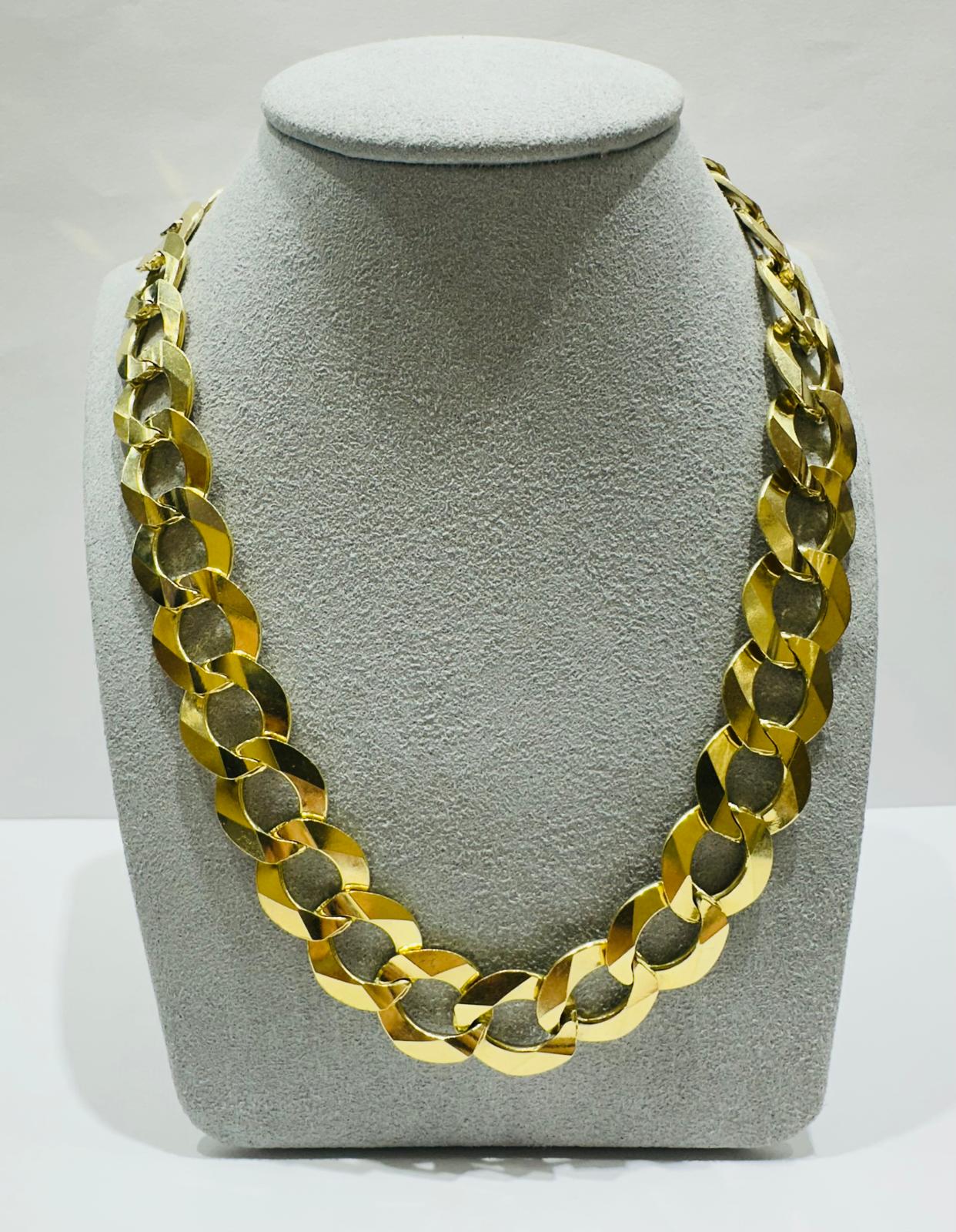 10K GOLD CUBAN LINK CHAIN-  109.2gm    26"     15.12mm