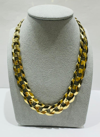 10K GOLD CUBAN LINK CHAIN-  88.8gm    20"     12.85mm