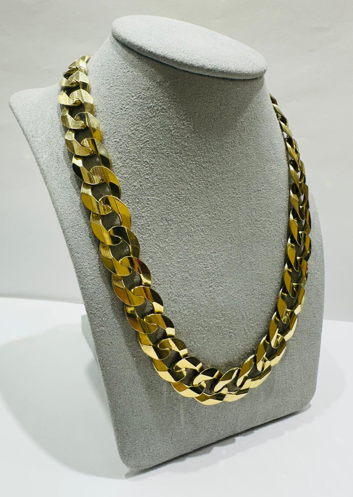 10K GOLD CUBAN LINK CHAIN-  88.8gm    20"     12.85mm