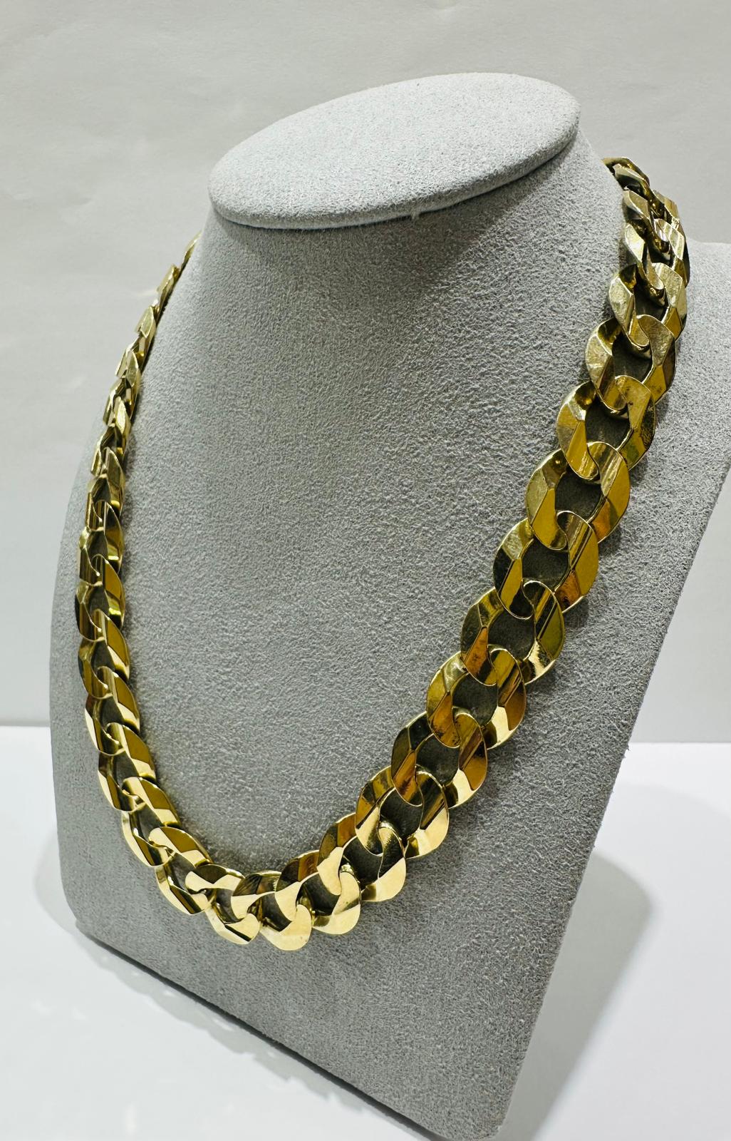 10K GOLD CUBAN LINK CHAIN-  88.8gm    20"     12.85mm