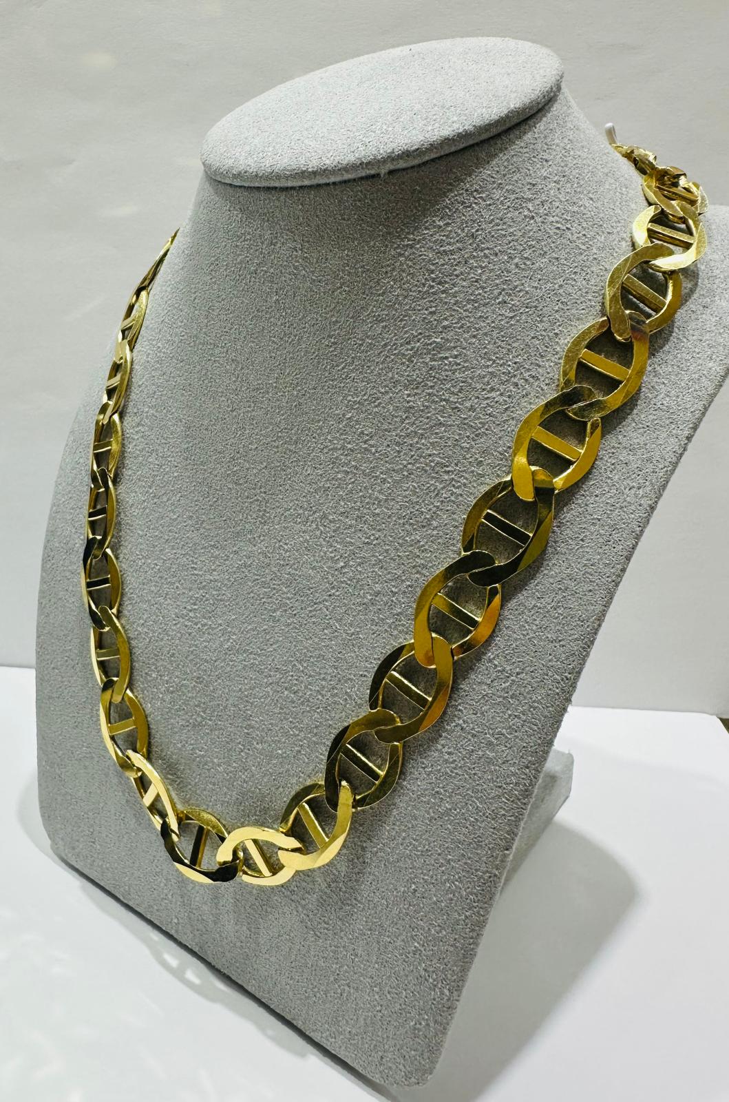 10K GOLD MARINER LINK CHAIN-  47.2gm    20"     10.45mm