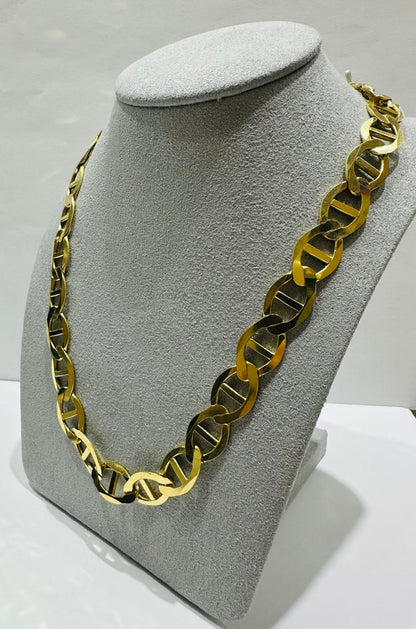 10K GOLD MARINER LINK CHAIN-  47.2gm    20"     10.45mm