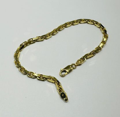 10K GOLD MARINER LINK CHAIN BRACELET-  11.3gm    8"    3.25mm