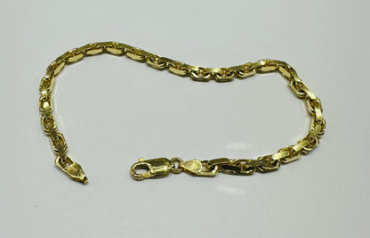 10K GOLD MARINER LINK CHAIN BRACELET-  11.3gm    8"    3.25mm