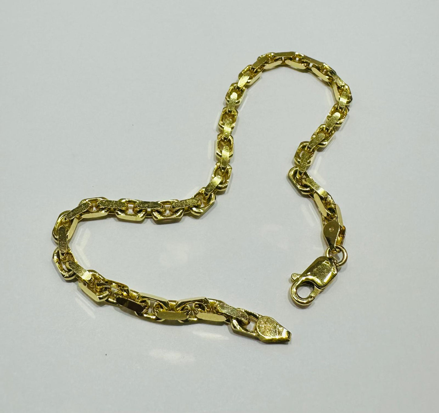 10K GOLD MARINER LINK CHAIN BRACELET-  11.3gm    8"    3.25mm