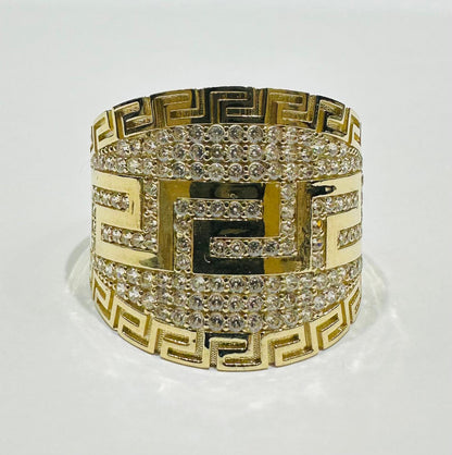 10K GOLD GREEK DESIGN RING- 4.5gm
