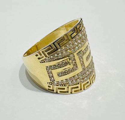 10K GOLD GREEK DESIGN RING- 4.5gm