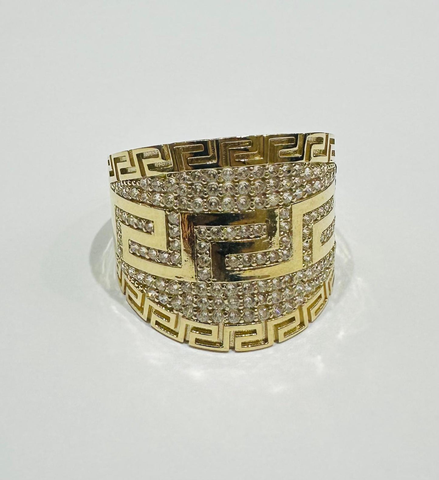 10K GOLD GREEK DESIGN RING- 4.5gm