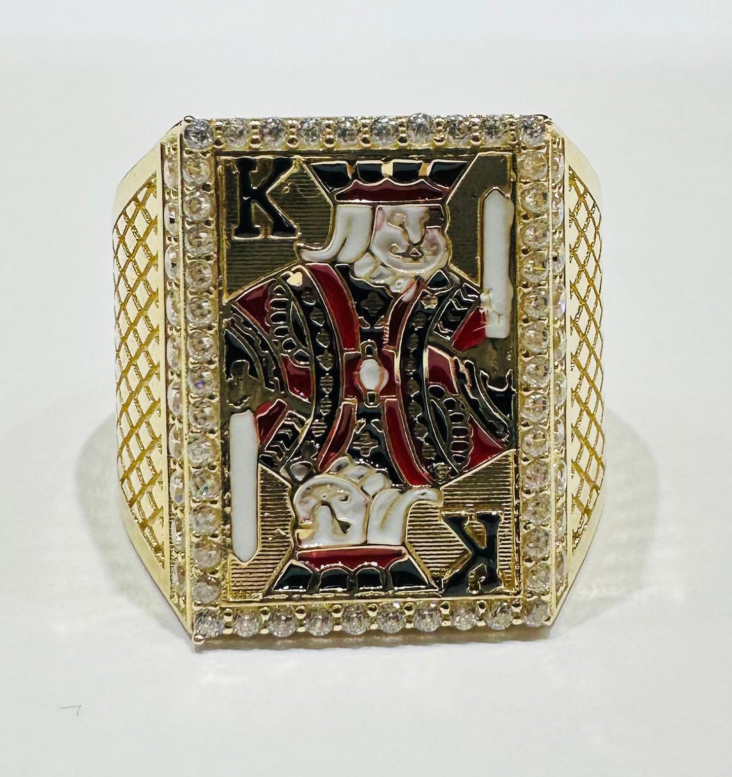 10K GOLD KING ACE OF SPADES RING-  6.0gm