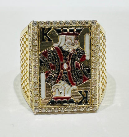 10K GOLD KING ACE OF SPADES RING-  6.0gm