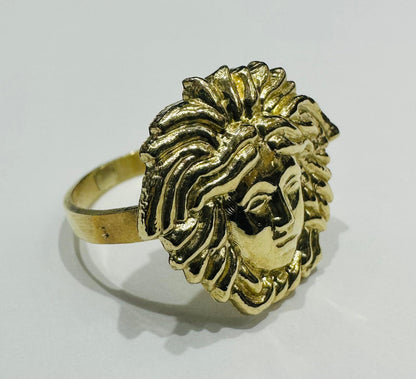 10K GOLD MEDUSA HEAD RING- 3.2gm