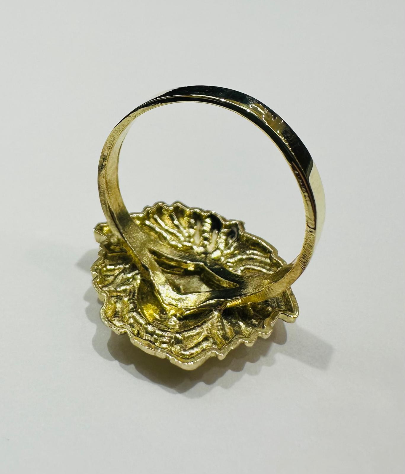 10K GOLD MEDUSA HEAD RING- 3.2gm