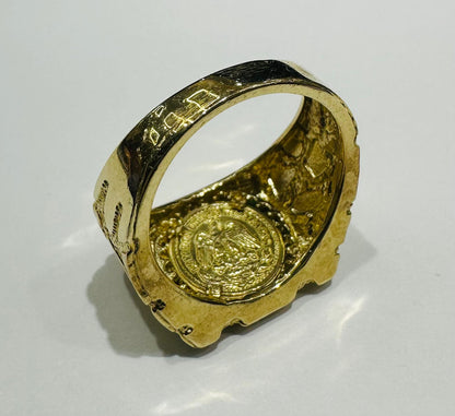 10K GOLD CENTENARIO RING- 6.2gm