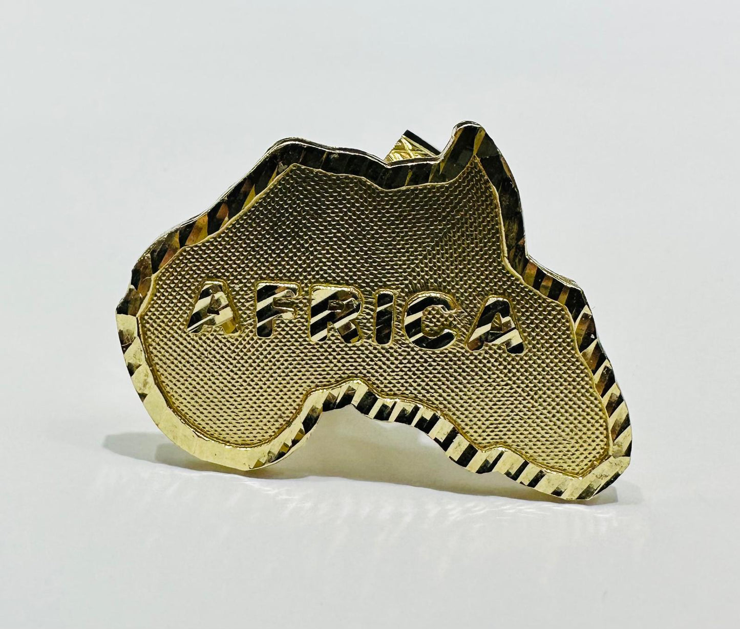 10K GOLD AFRICA MAP RING- 9.4gm