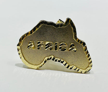 10K GOLD AFRICA MAP RING- 9.4gm