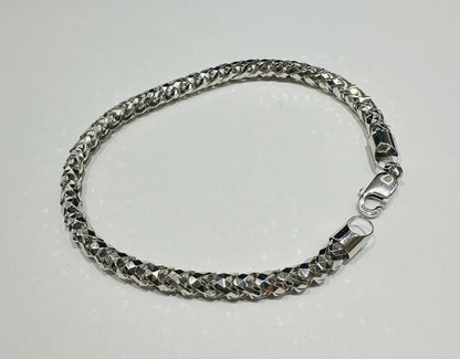 10K GOLD DIAMOND CUT FRANCO LINK CHAIN BRACELET-  22.8gm    8"    4.70mm
