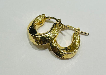 10K GOLD ROUND HOOP EARRINGS- 2.9gm