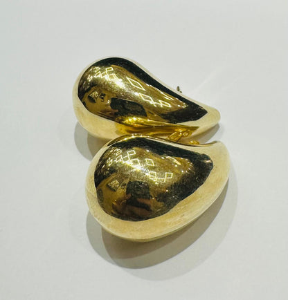10K GOLD TEARDROP EARRINGS- 6.4gm