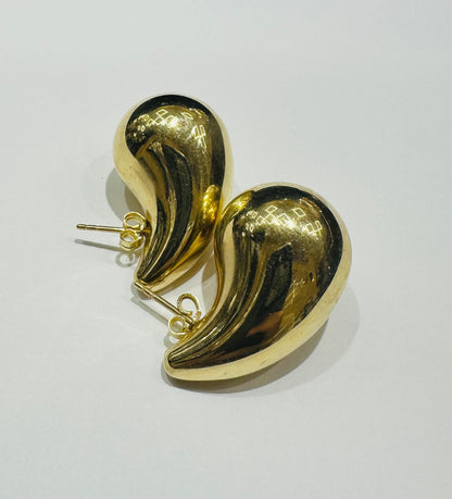 10K GOLD TEARDROP EARRINGS- 6.4gm