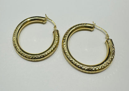 10K GOLD ROUND EARRINGS- 4.8gm