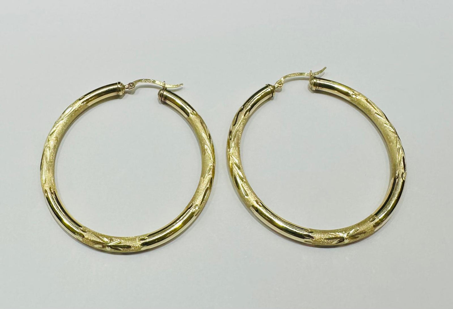 10K GOLD ROUND EARRINGS- 5.0gm