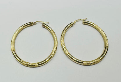 10K GOLD ROUND EARRINGS- 5.0gm