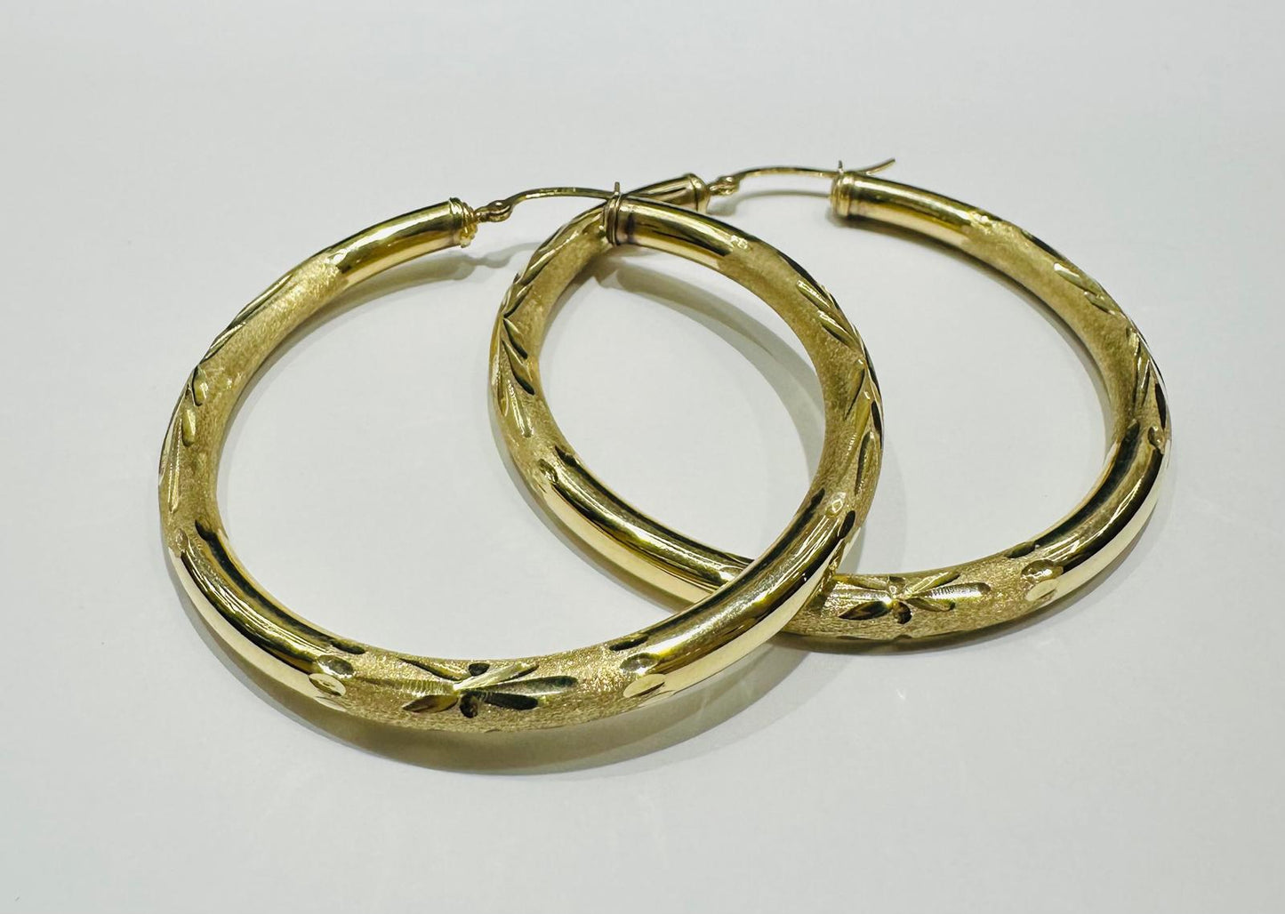 10K GOLD ROUND EARRINGS- 5.0gm