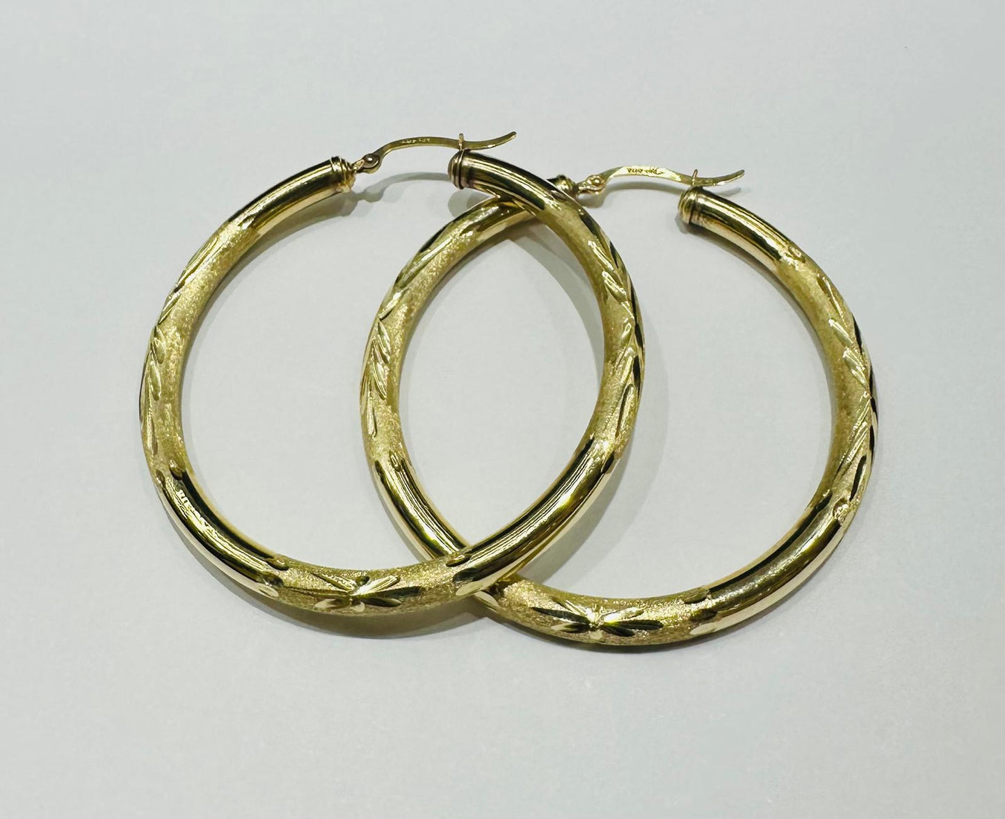 10K GOLD ROUND EARRINGS- 5.0gm