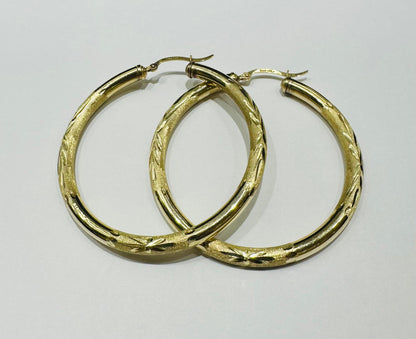 10K GOLD ROUND EARRINGS- 5.0gm