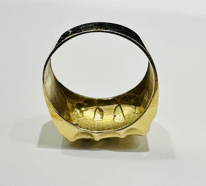 10K GOLD NUGGET RING- 5.4gm