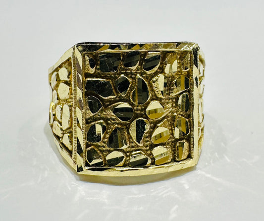 10K GOLD NUGGET RING- 5.8gm