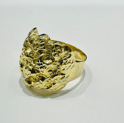 10K GOLD NUGGET RING- 3.3gm