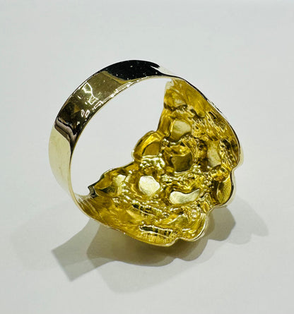 10K GOLD NUGGET RING- 3.3gm