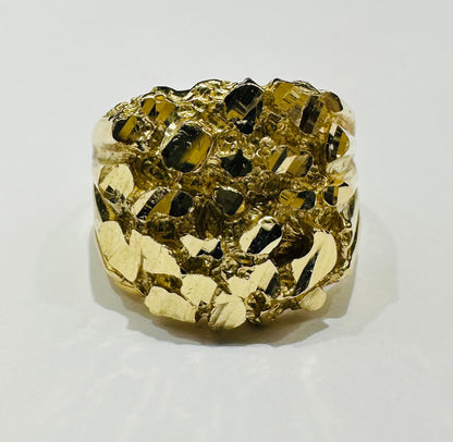 10K GOLD NUGGET RING- 8.4gm