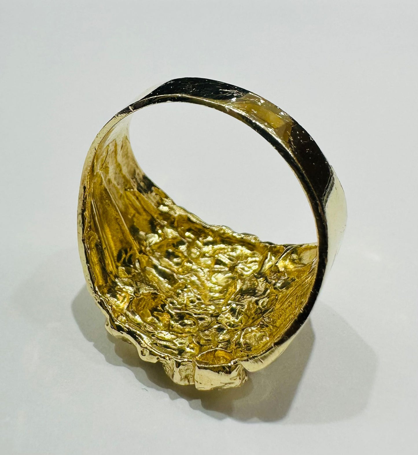 10K GOLD NUGGET RING- 8.4gm