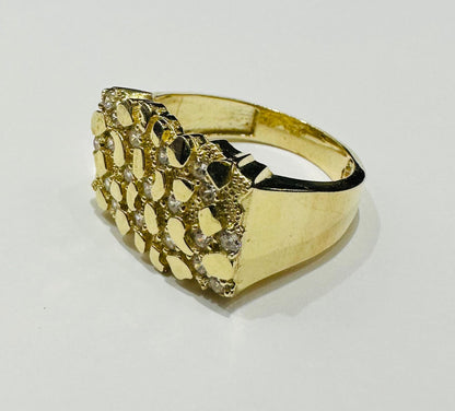 10K GOLD NUGGET RING- 5.8gm