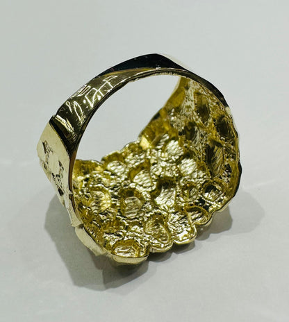 10K GOLD NUGGET RING- 4.8gm