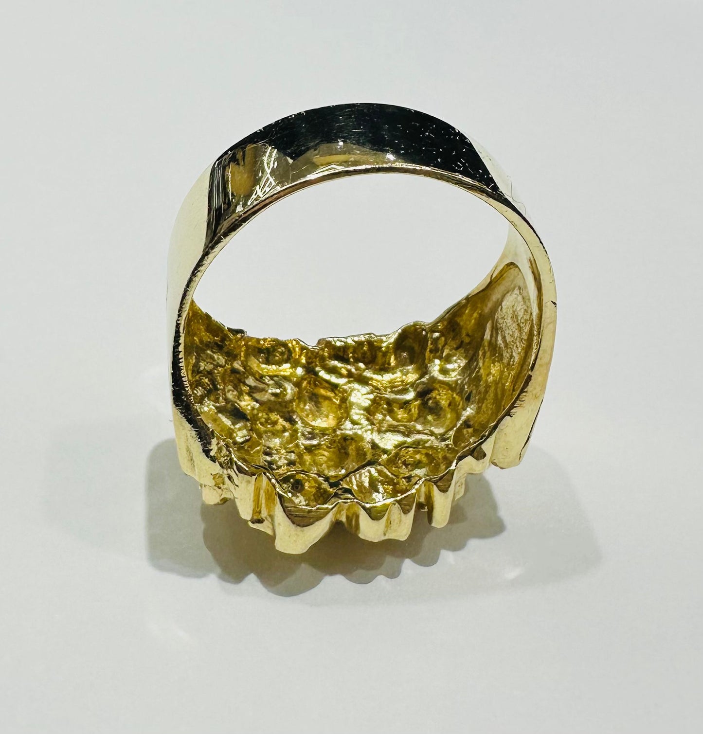 10K GOLD NUGGET RING- 10.9gm