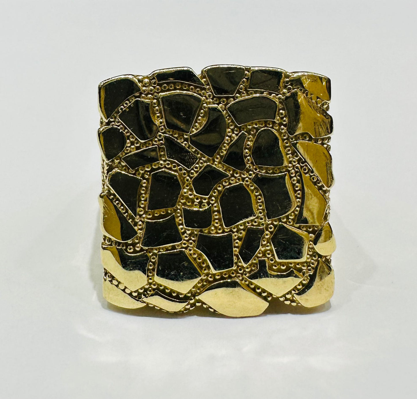 10K GOLD NUGGET RING- 7.7gm