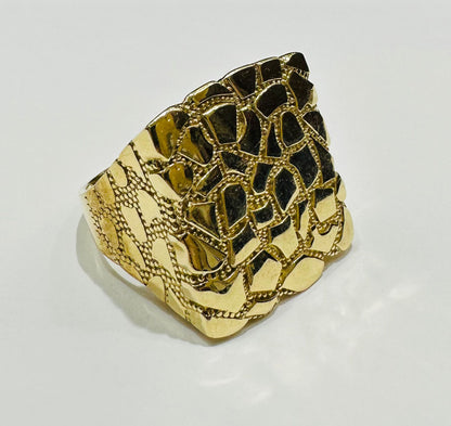 10K GOLD NUGGET RING- 7.7gm