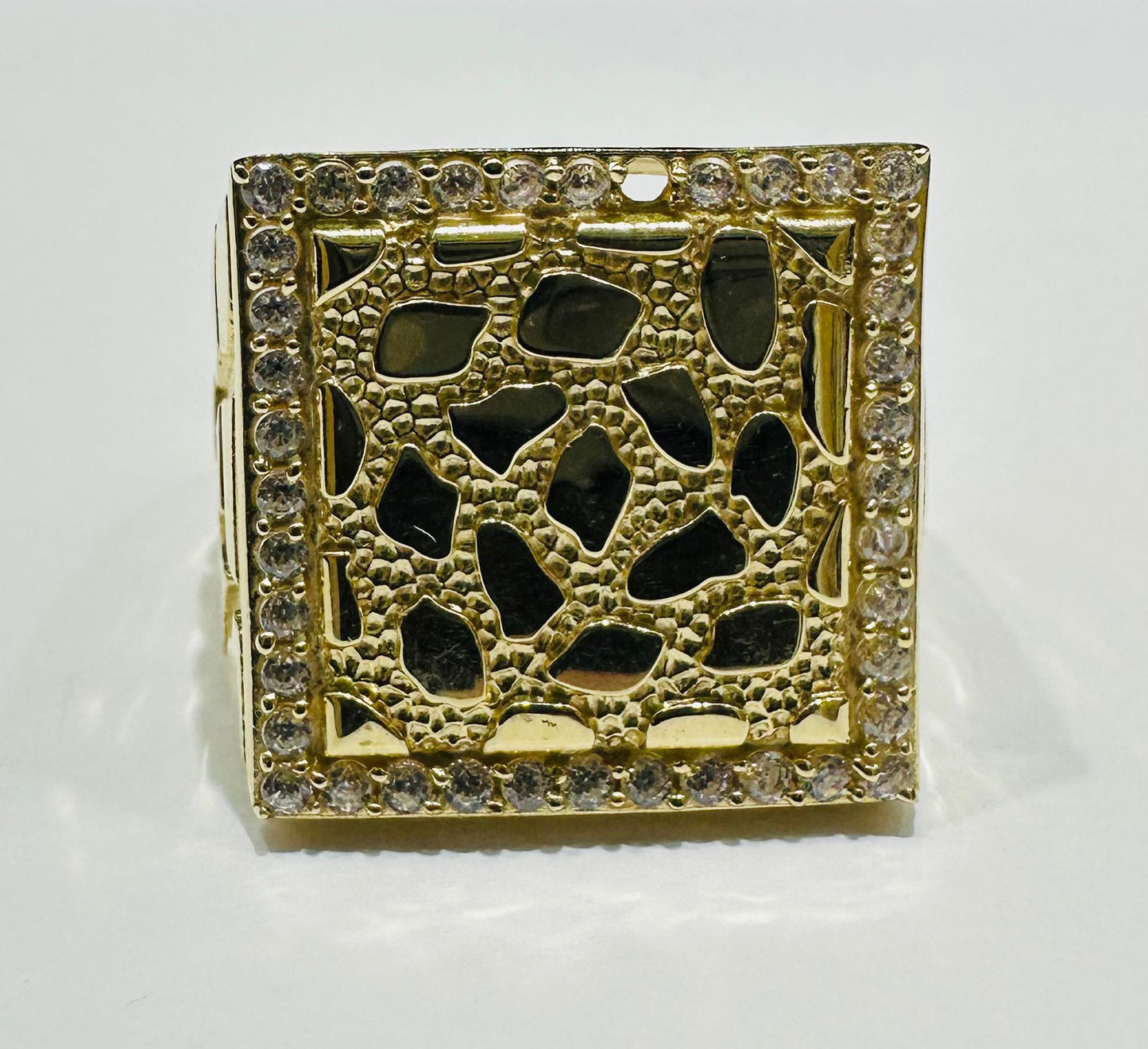 10K GOLD NUGGET RING- 4.9gm