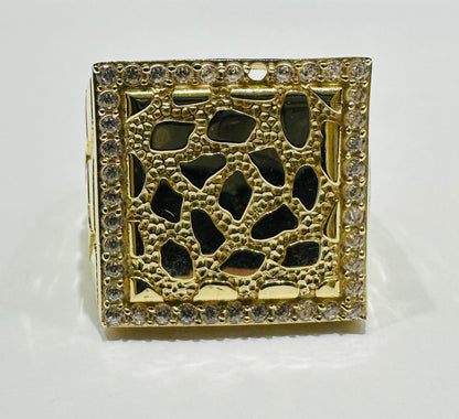 10K GOLD NUGGET RING- 4.9gm