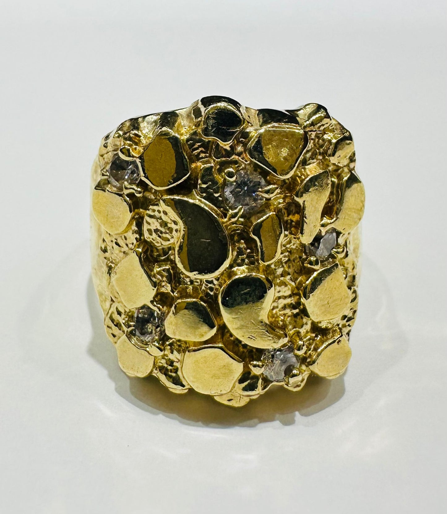 10K GOLD NUGGET RING- 14.7gm