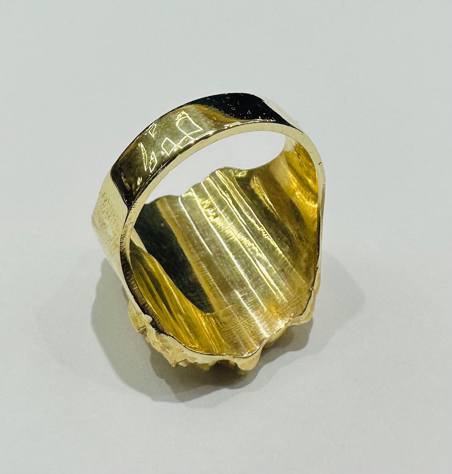 10K GOLD NUGGET RING- 14.7gm