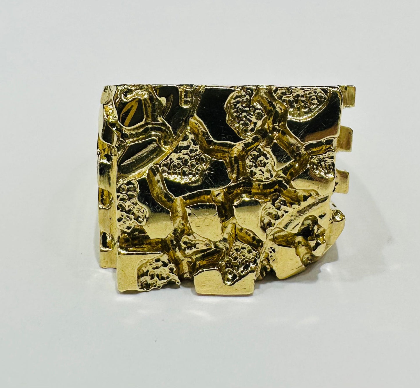 10K GOLD NUGGET RING- 13.4gm
