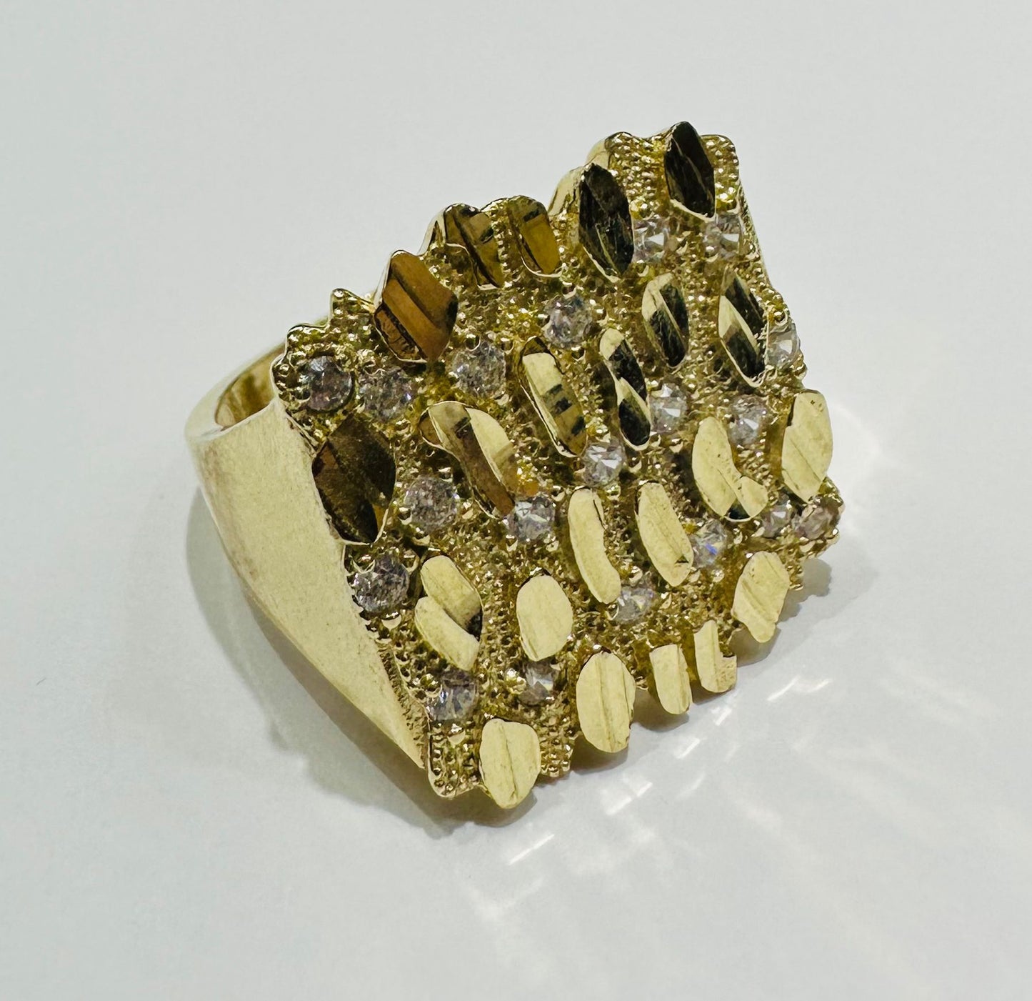 10K GOLD NUGGET RING- 7.4gm