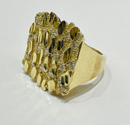 10K GOLD NUGGET RING- 7.4gm