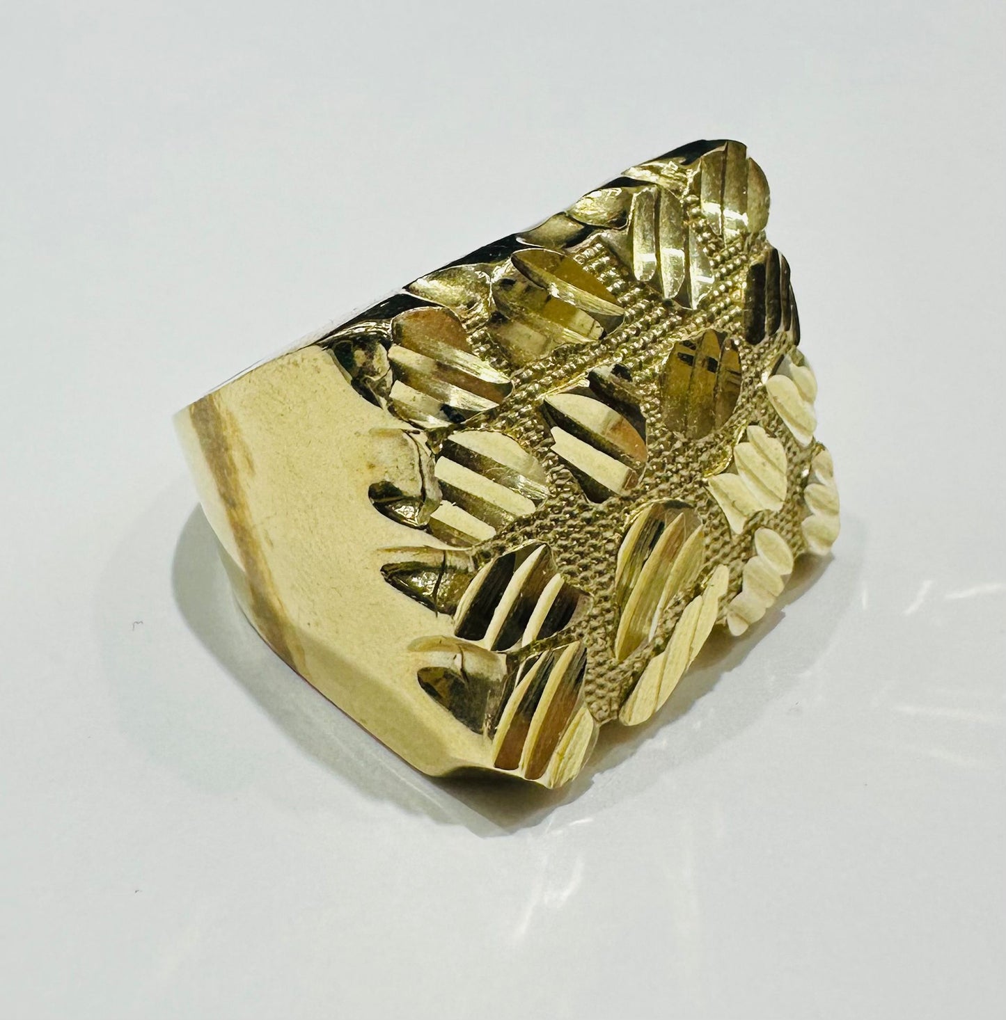 10K GOLD NUGGET RING- 9.6gm
